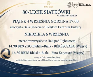 80 lat siatkówki w Bielsku-Białej – Gala Jubileuszowa i Mecze