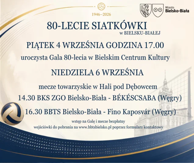 80 lat siatkówki w Bielsku-Białej – Gala Jubileuszowa i Mecze