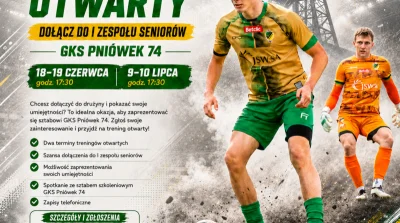 GKS Pniówek 74 organizuje treningi otwarte. Szansa dla zawodników i młodych piłkarzy